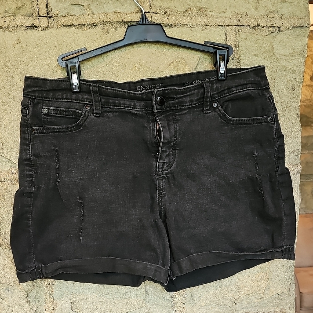 Jennifer Lopez Black Jean Shorts